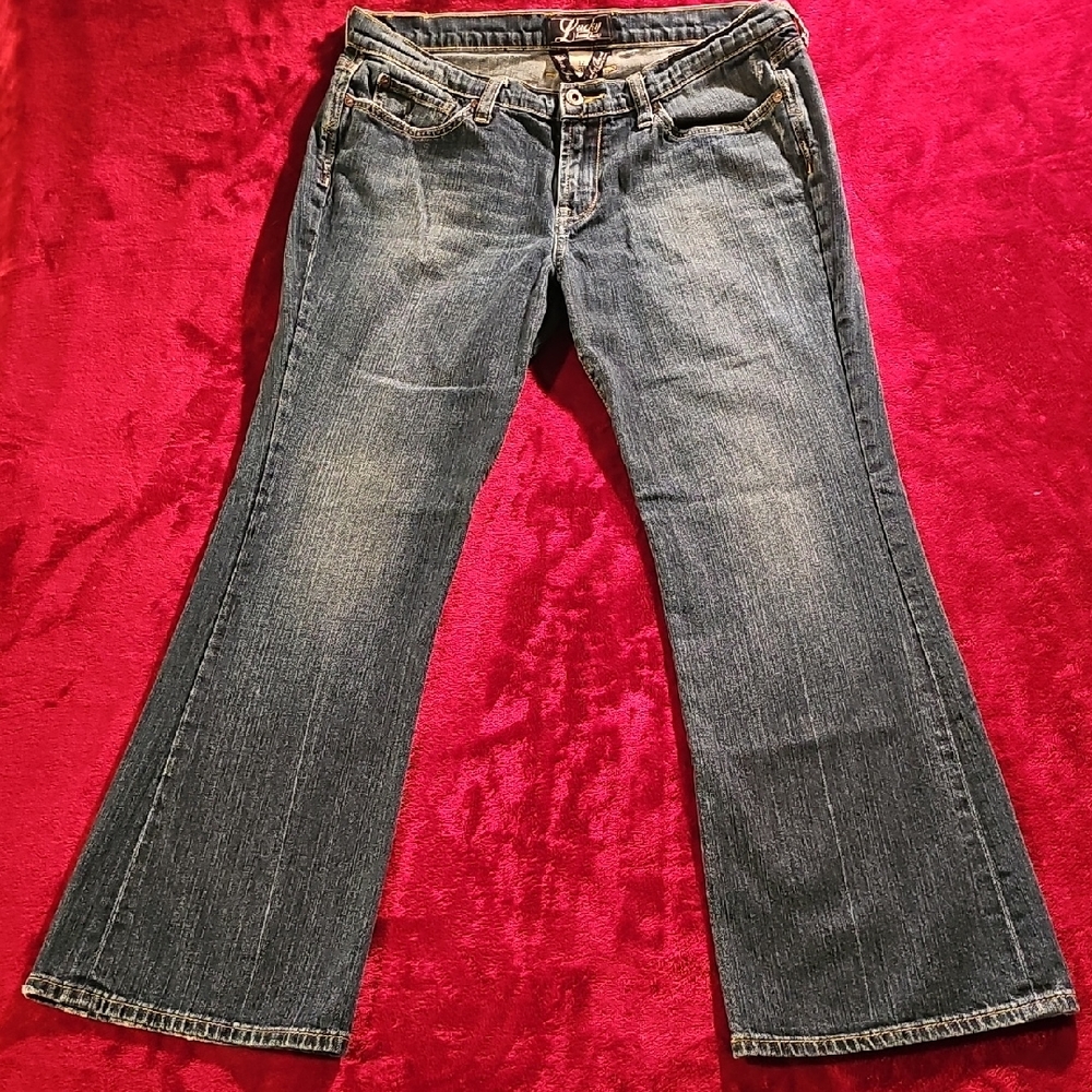 Lucky Brand indigo Blue Flare Wide Leg Jeans size 12 / 31